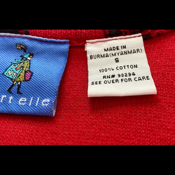🎄Hand-painted holiday sweater, classy, dressy, upscale, cardigan, star buttons - Picture 6 of 16